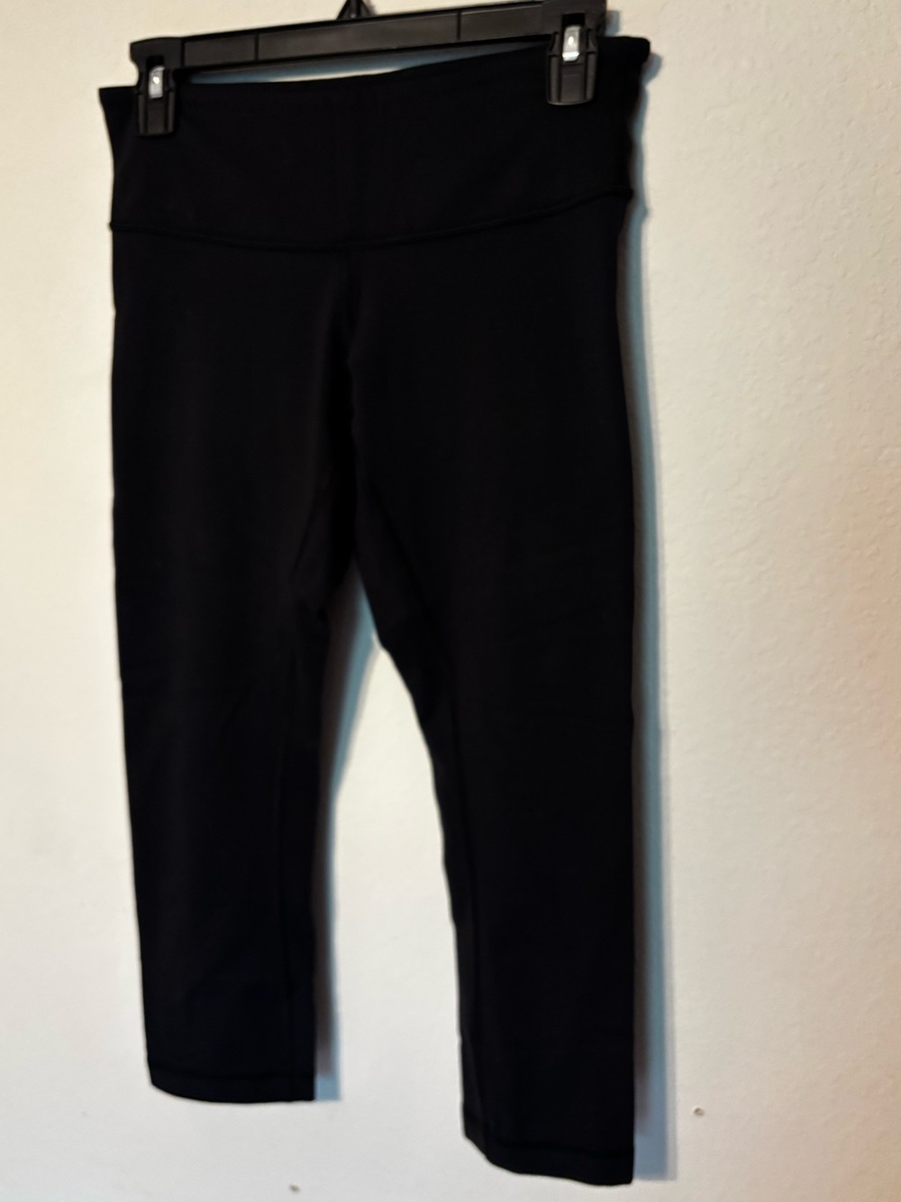 Lululemon Black Capri Leggings Size 6 | Fold Over Waist Crop